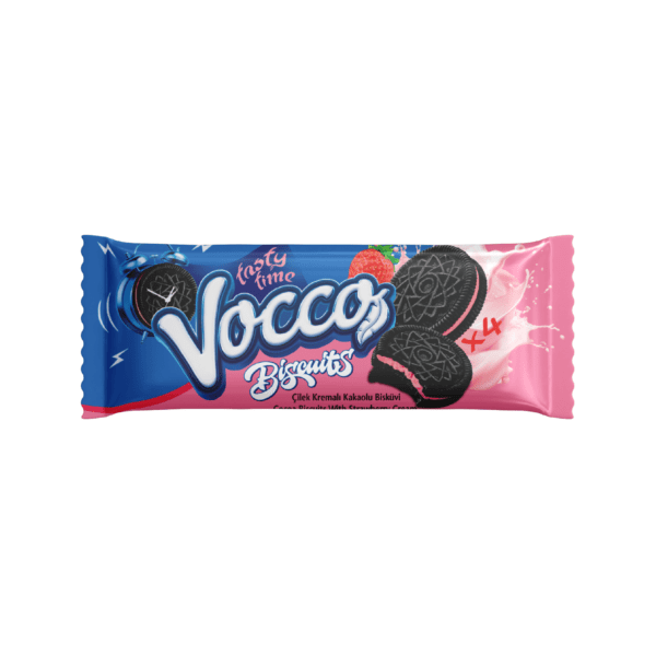 Strawberry flavoured biscuits