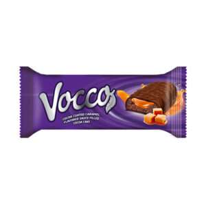 Cocoa Coated Caramel Flavored Sauce Filled Cocoa Cake